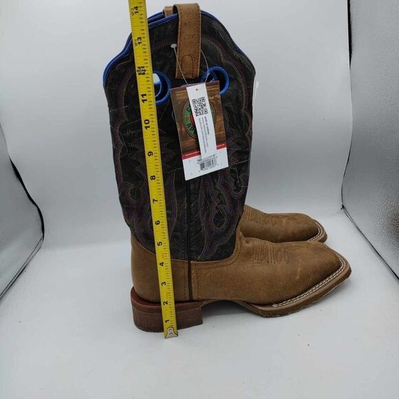 Laredo Mens 7 D Boot Western Boots Brown Blue, Brand New With Tags And Box - Picture 5 of 10